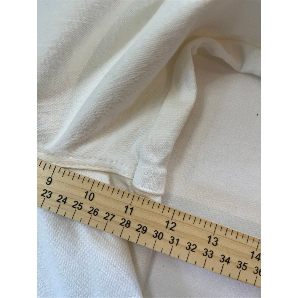 Lee Platinum Label Women's White Bootleg Denim Jeans Comfort Waistband Size 12S - Picture 6 of 8